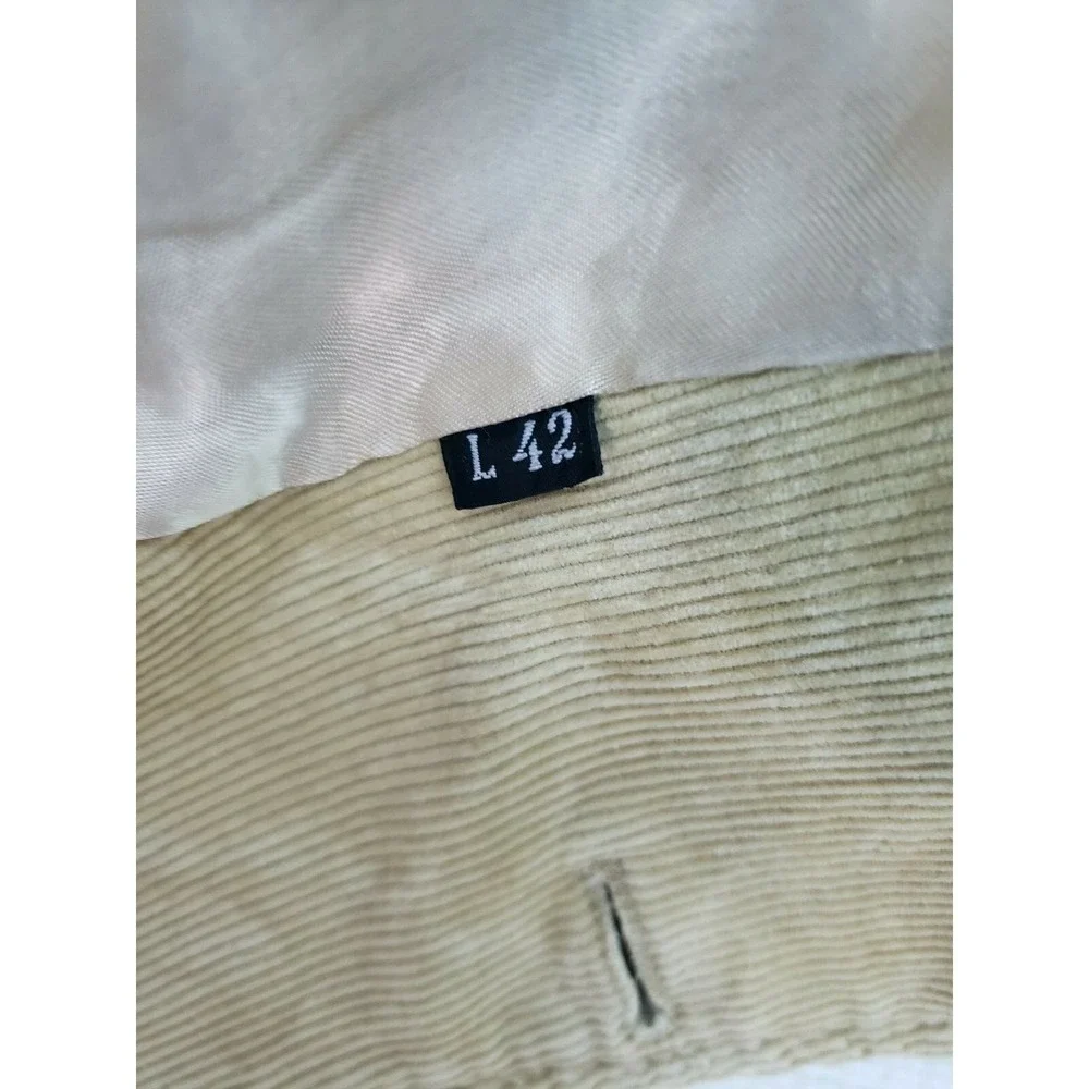 CCC Western Wear Men's Tan Corduroy Jacket Coat size L 42 Made in Poland X48